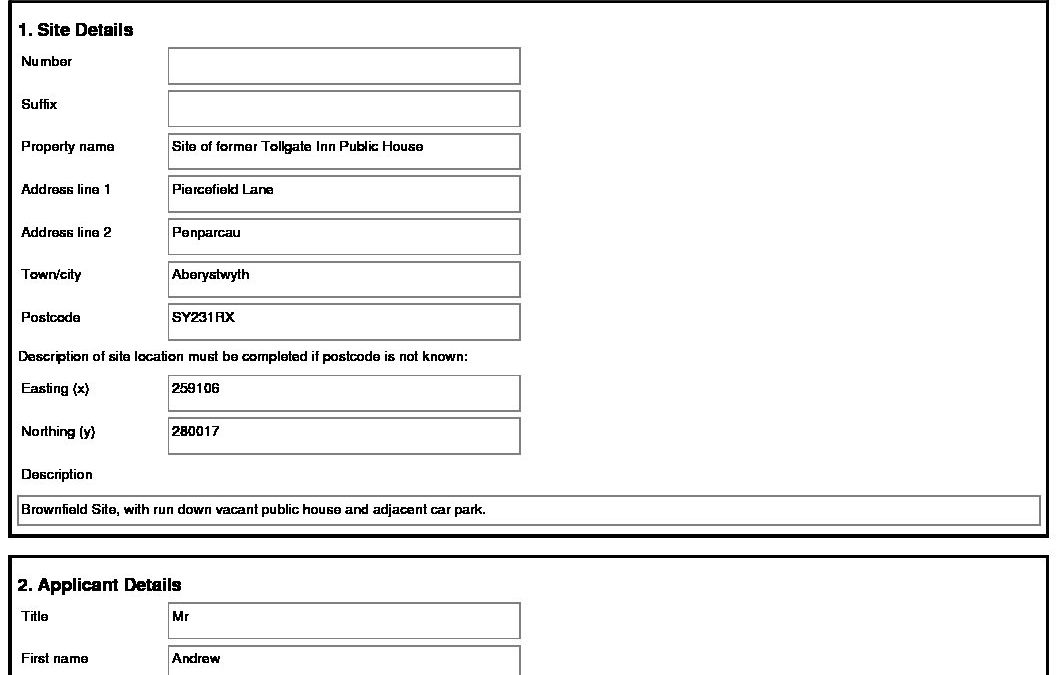 draft application form Wales & West Housing Association