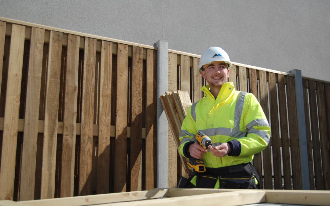 Carpentry apprentice Matthew learns his trade on our £4 million housing development in Fishguard