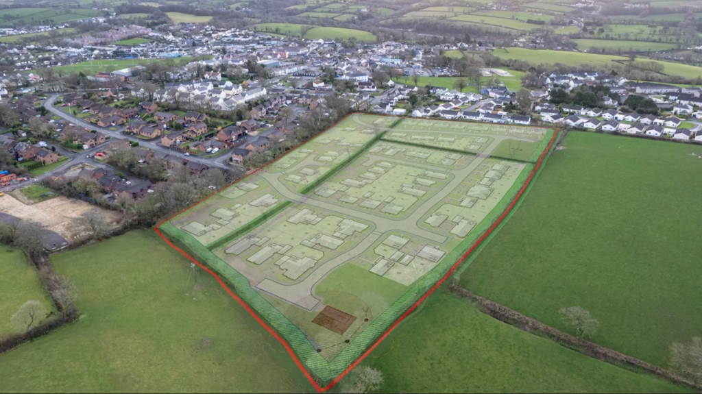 Overview of proposed site at Adams Drive, Narberth