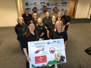 WWH, Cambria and Castell Staff are supporting Wales Air Ambulance and Blood Bikes Wales