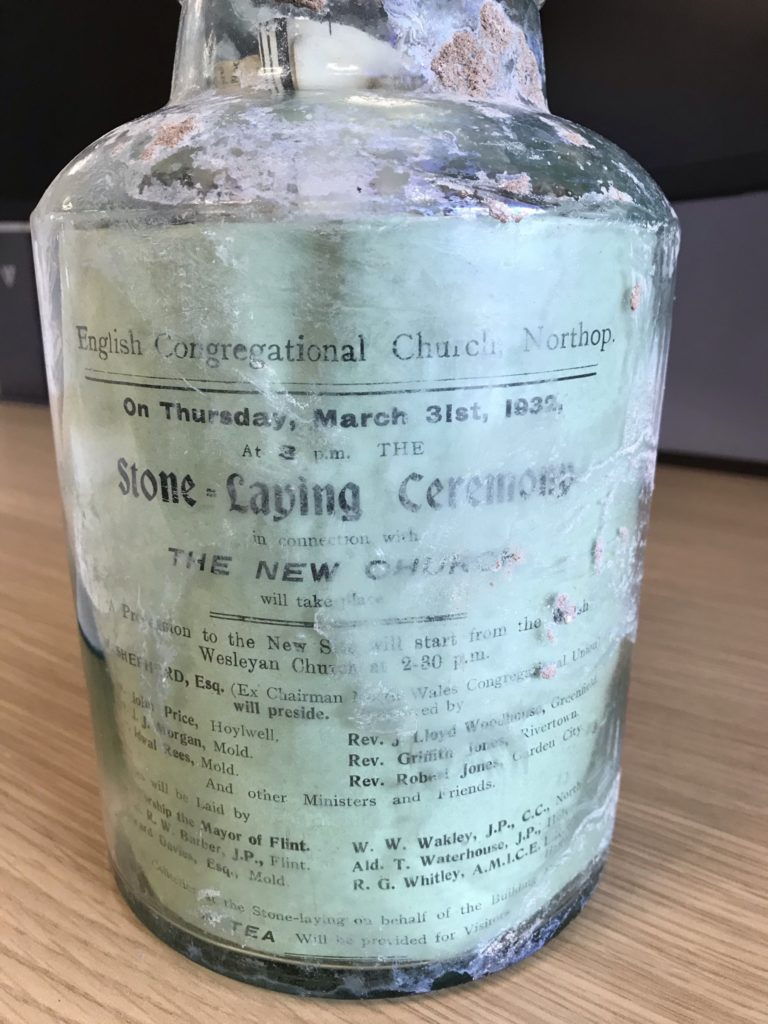 A time capsule from the 1930s was discovered during construction of the new homes in Northop