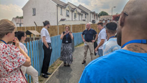 Grow Our Own trainees visiting properties with Housing Officers in West Wales