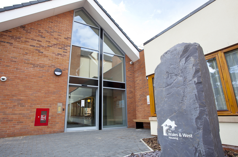 Exterior view of front of WWH extra care building Llys Jasmine