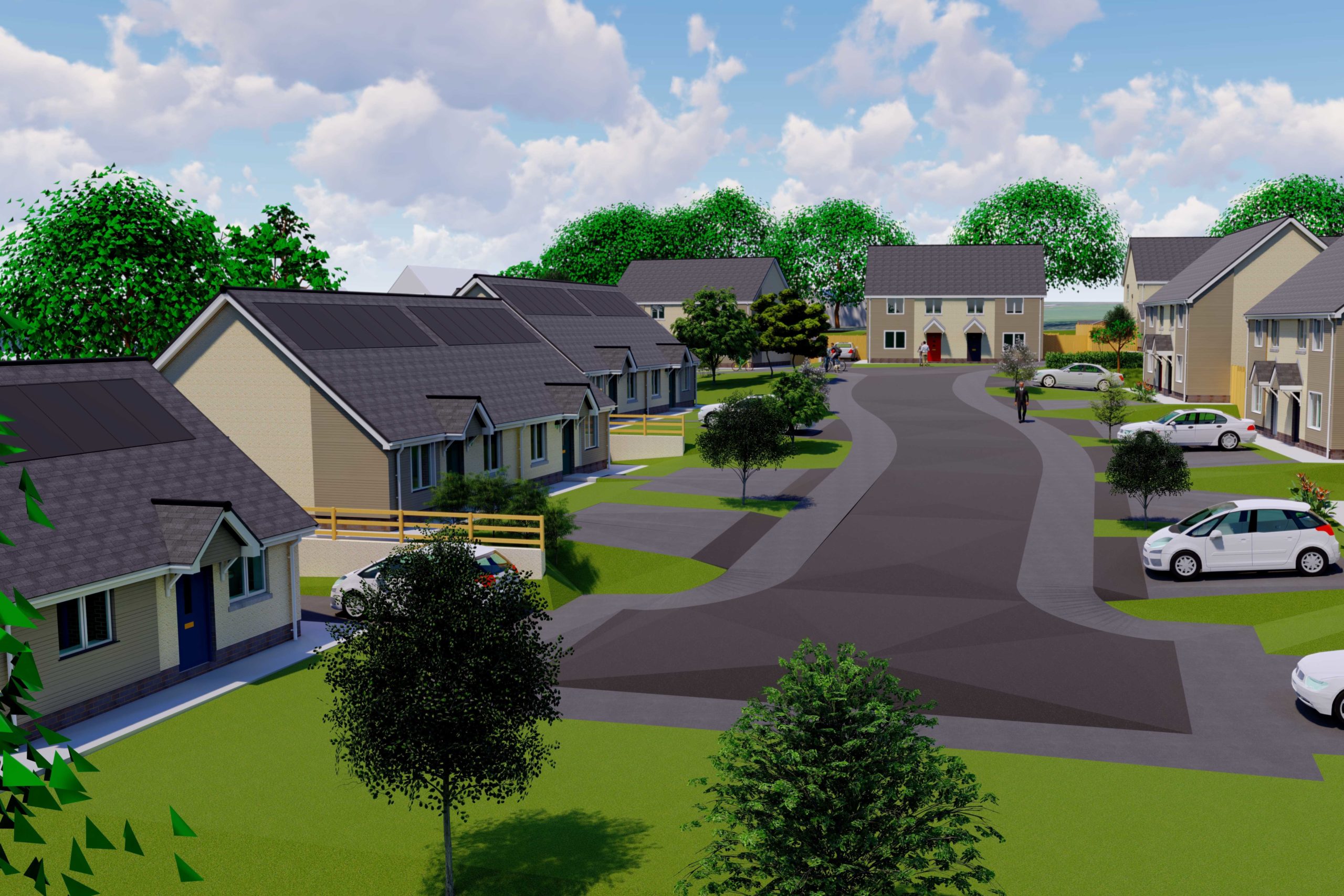 CGI image of Maes Merydd development