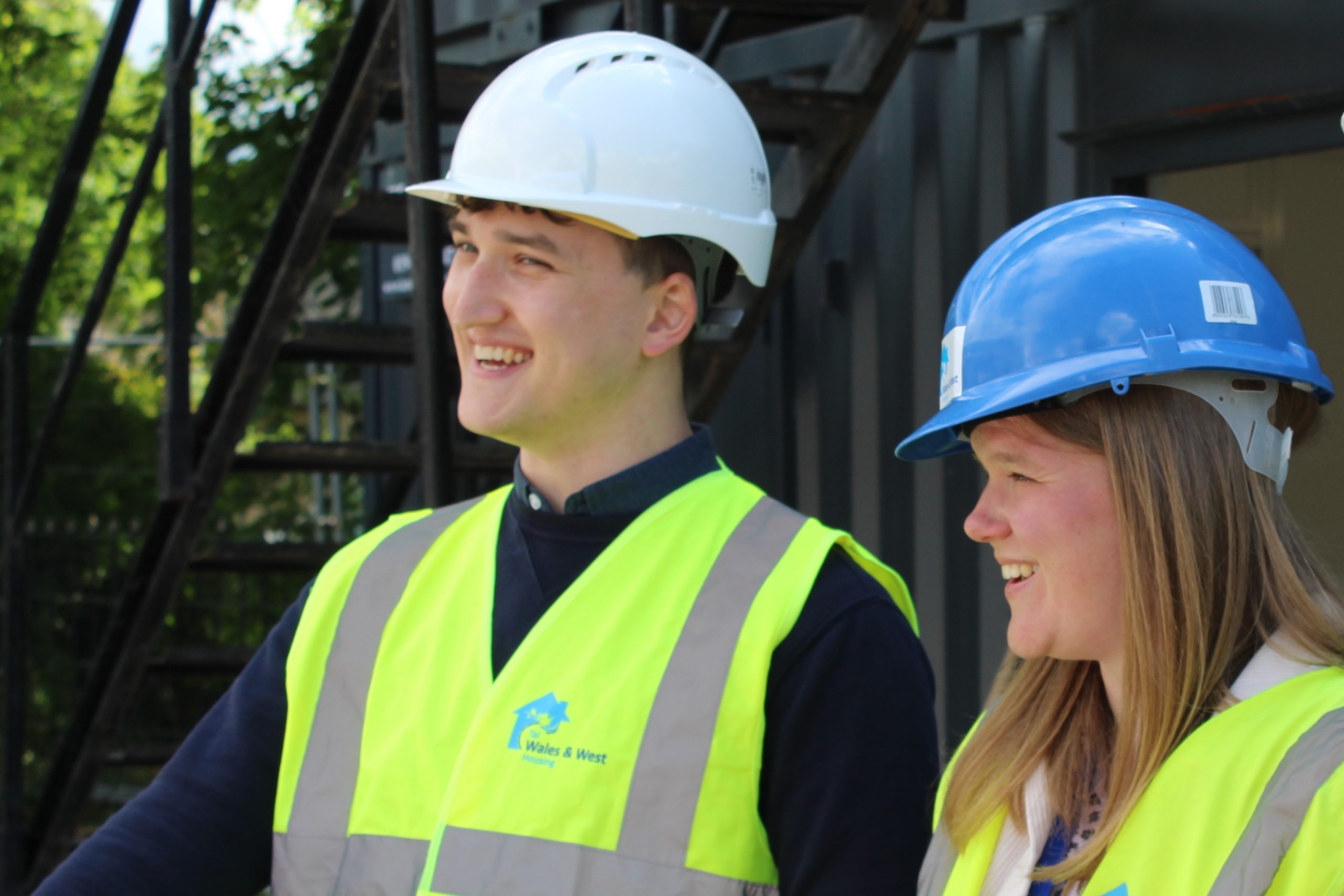WWH staff wearing PPE on construction site