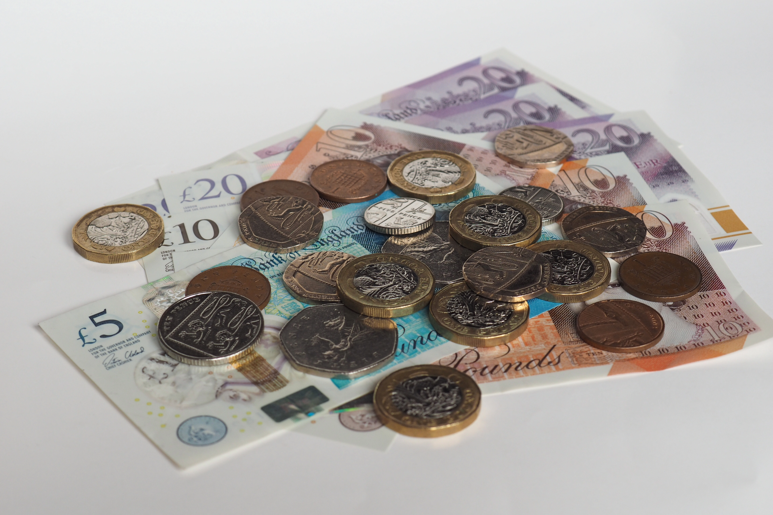 Image of money (notes & coins)